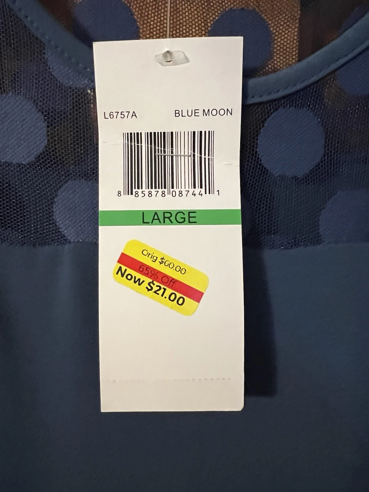 VETEMENTS Abito donna Nina Leonard aderente e svasato maglia giogo floreale manica 3 4 blu nuovo con etichetta