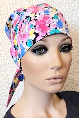 SOMMER KOPFTUCH CHEMO TUCH Mütze Turban Bandana leicht Chemotuch Bunt Elsa NEU - Bild 1 von 4