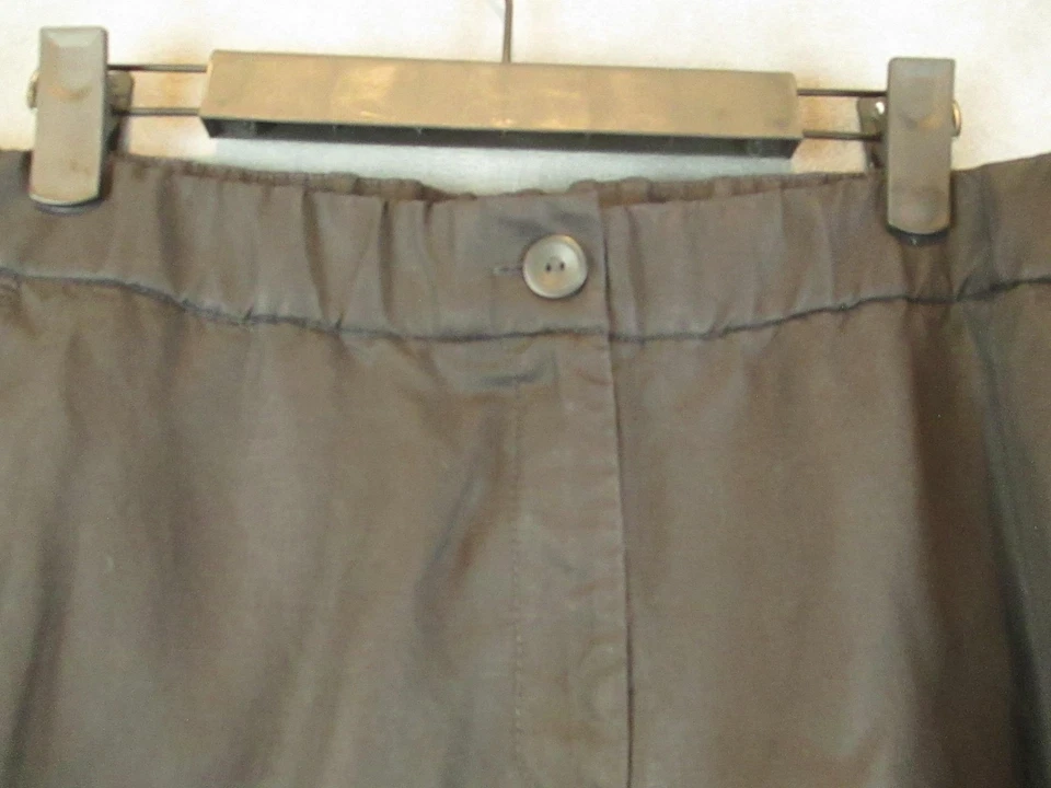 Pantalones Cortos Eileen Fisher Mujer 10 Negros Tencel Mezcla de Lino Bermudas Cintura Elástica Foto 2 de 4