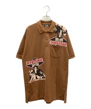 Hysteric Glamour BAD GIRL print big polo shirt brown