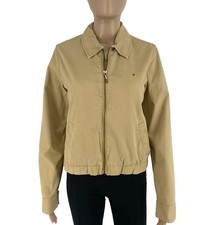 TOMMY HILFIGER Women Light Brown 100 Cotton Jacket Size M
