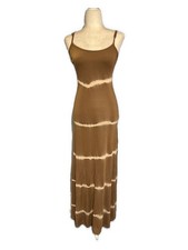 guess marciano Brown White Tie Dye Tank Maxi Dress Xs