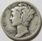 1935 Silver Mercury Dime - 90% Silver - #11315-45
