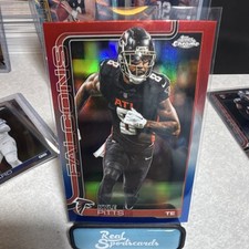 Topps Chrome 2025 Kyle Pitts Red White Blue Refractor #14 Atlanta Falcons NFL
