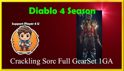 DIABLO4 S12 Season 12 Esadora Cracklling Sorc Full Gear Set 1GA PS XBOX PC