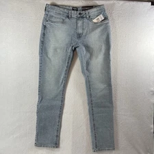 Buffalo David Bitton Jeans Men's 34x32 Blue Wash Denim Slim Ash Stretch Preppy