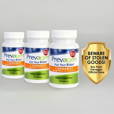 Prevagen Regular Strength 10mg Orange Chewables - 3 Pack (90-Day Supply)