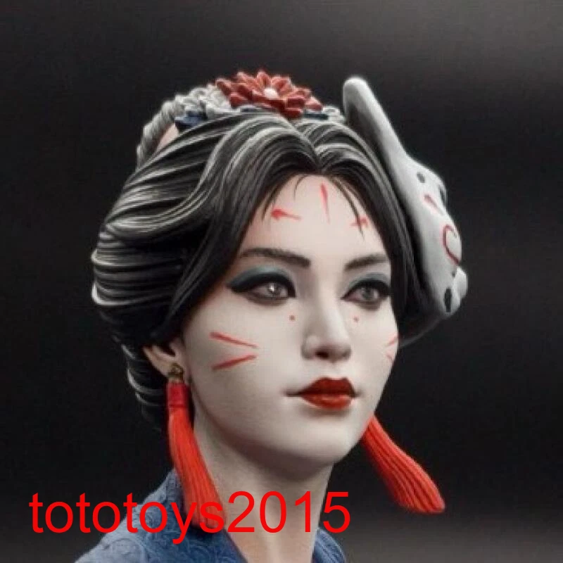 Cabeza esculpida de niña de belleza de zorro 1:6 1:12 1:18 para figura de acción de 12" 6" 3,75" juguete corporal Foto 4 de 4