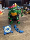 1989 TMNT Wacky Action Breakfightin’ Raph Vintage Figure NEAR COMPLETE