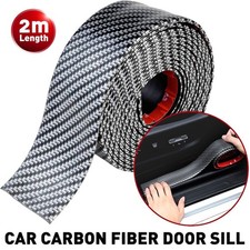 New Carbon Scratch Anti Fiber Sticker Pattern Sill Door Plate Bumper Protector D