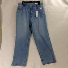 NEW d.jeans Slim Mom Ankle Jeans Size 12 Light Wash Stretch Flex Waist High Rise