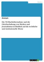 Anonymous | Die Ns-MachtüBernahme Und Die Gleichschaltung Von Medien Und...