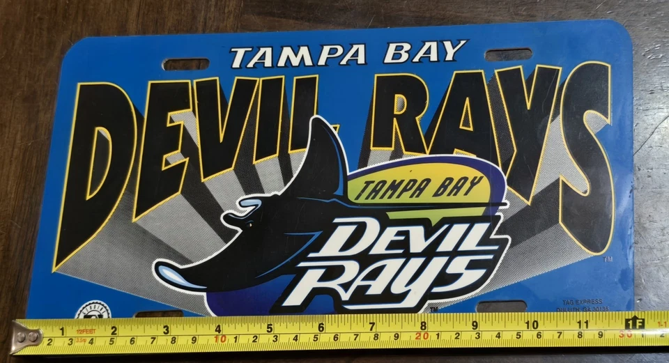 1995 Tampa Bay Devil Rays Sting MLB Baseball Team Plastic 12" License Plate - Image 2 of 4