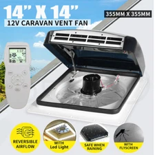 14"*14" RV Roof Vent Ventilation Turbo Fan Camper Van Motorhome Caravan Skylight