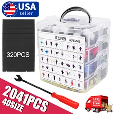 2041Pcs Car Retainer Clips Auto Fasteners Fender Push Trim Clip Pin Rivet Bumper