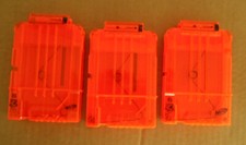Nerf N Strike Elite Dart Gun 6 Round Ammo Magazine Clip Lot of 3 P57