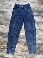 Vtg Lee Riders Womens Jeans Size 8 High Rise Acid Wash Union USA Mom 30  Inseam