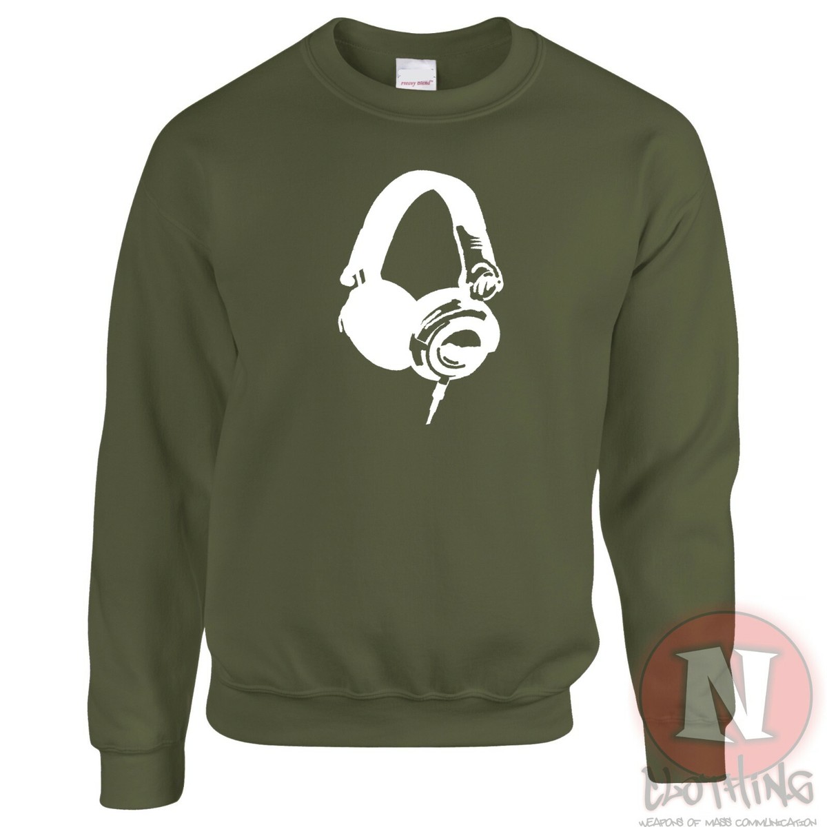 Headphones sweatshirt old school house rave music Dj