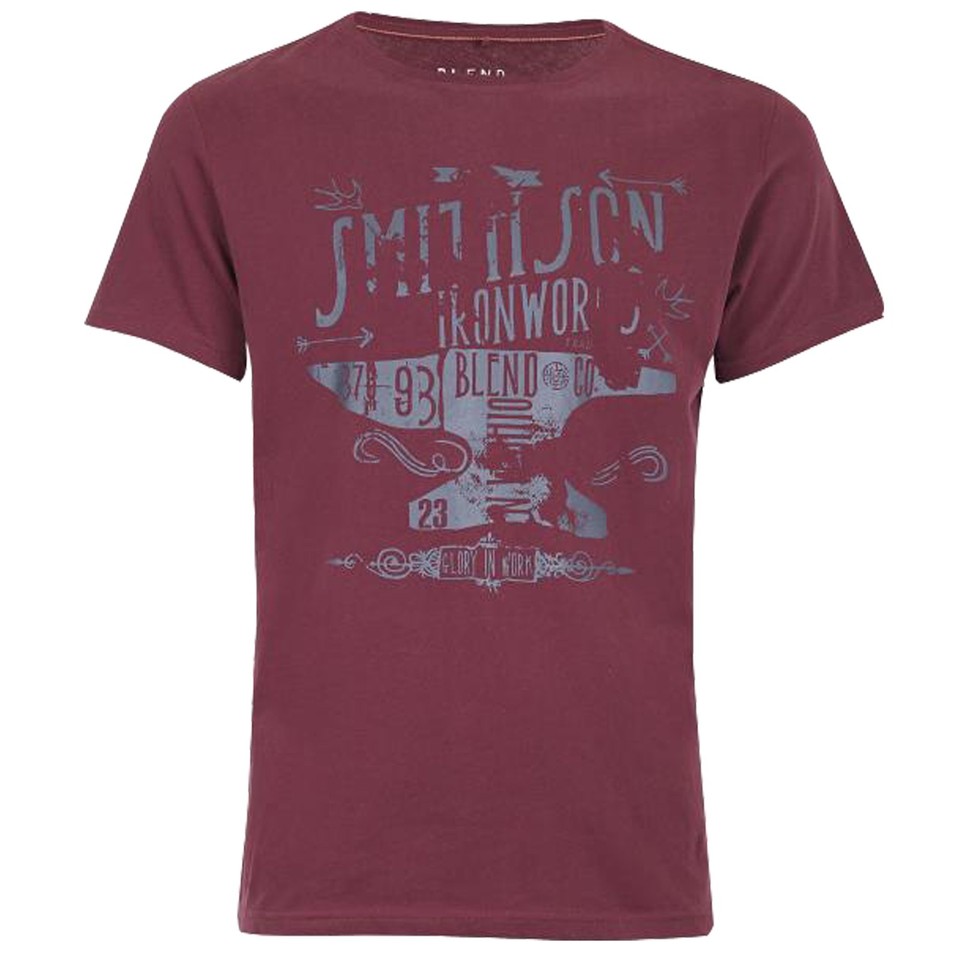 B BLEND Herren Longsleeve T-Shirt Regular Fit - Aus Baumwolle, Mit Sportivem Print