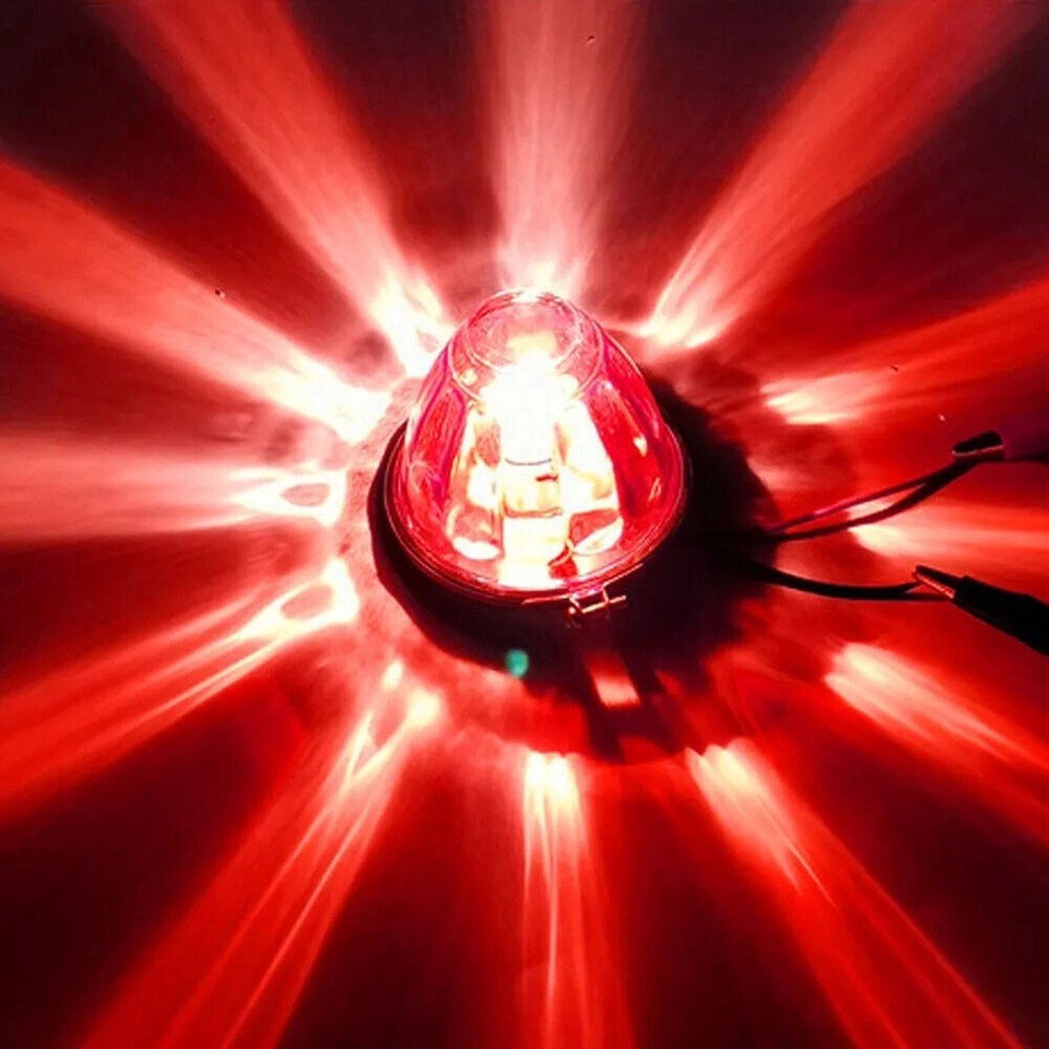 2 pcs RED Watermelon Light Glass Kit red Lens W/ 1156 LED Bulbs