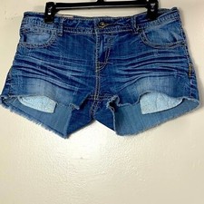 1st Kiss Women's Blue Denim Cut-off Shorts Size 13 Juniors