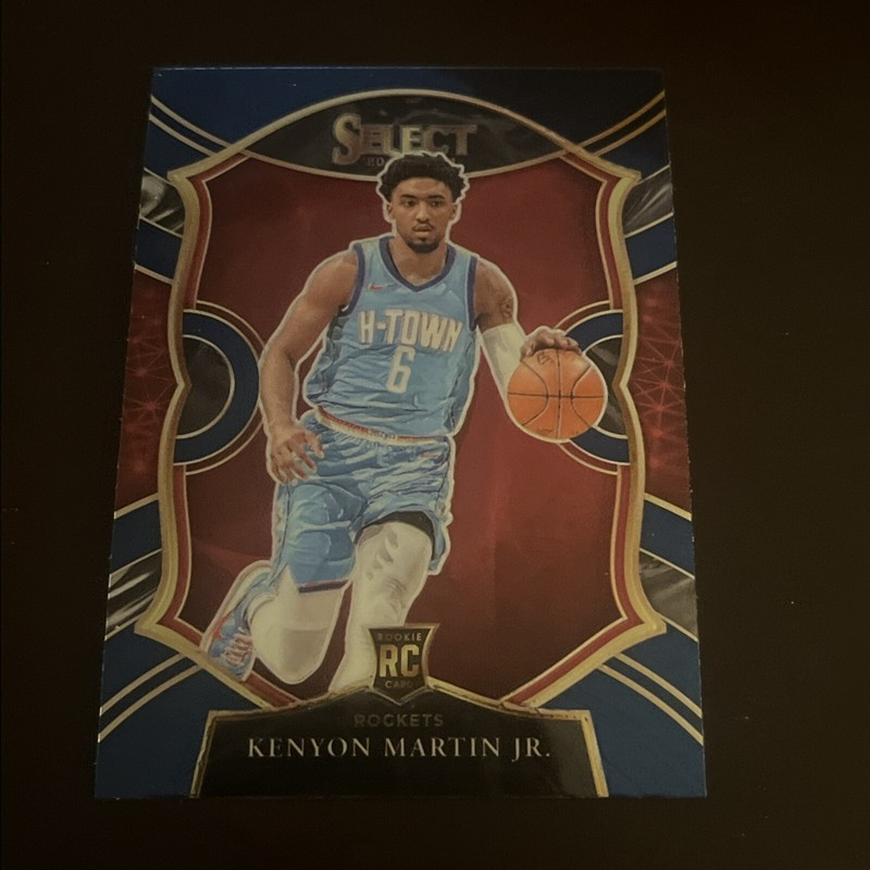 2020-21 Panini Select #98 Kenyon Martin Jr. Blue Prizms RC Houston Rockets