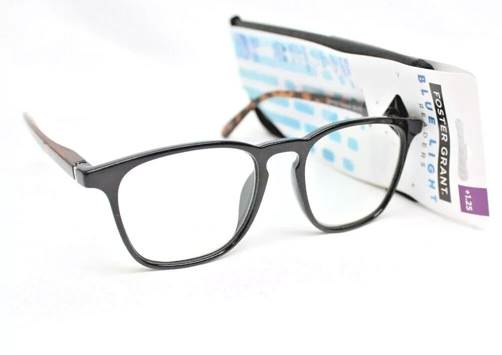 Foster Grant Anti-Fog Blue Light Readers KENNEDY BLK/TOR BLAF- Pick Strength
