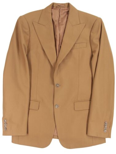 Traje de hombre 38 R a medida 100 % italiano Marzoni cachemir cirujano puños pico solapa - Imagen 9 de 23