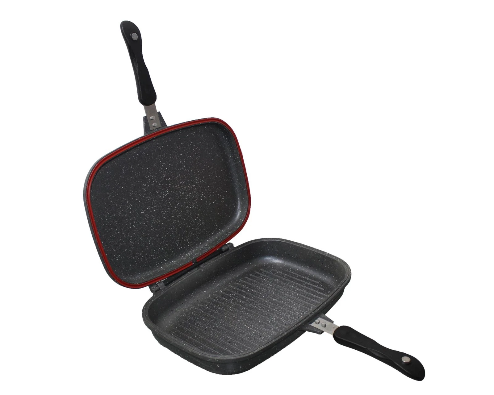New Double Sided Die-Cast Non-Stick Reversible Grill Magic Frying Pan Griddle