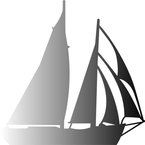 DXF SVG DWG Vector 1 Sail Boat Wall Art - CNC Plasma Laser Cutting Printing