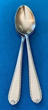 Set of 2 Hampton Rachelle Frost Teaspoons 6 1/2" Stainless Flatware 18/10 KOREA