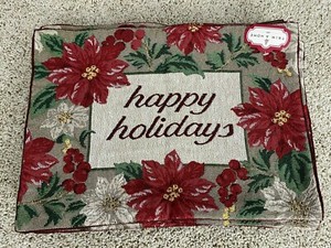 Lot of 7 Tapistry Happy Holidays Double-Sided Placemats
