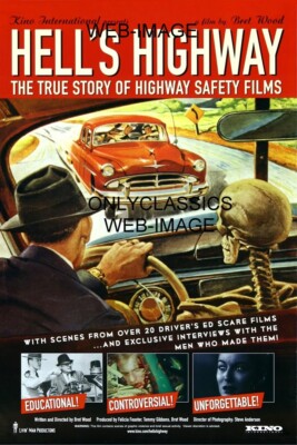 HELL'S HIGHWAY MOVIE 12x18 POSTER DRIVER ED TRUE STORY SKELETON AUTOMOBILIA NOIR
