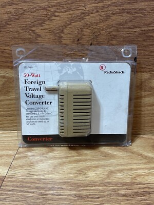 Radioshack 273-1401 Beige Portable 50W Foreign Travel Voltage Converter