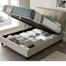 Image of Fabric Ottoman Bed, Walkworth Upholstered Storage Bed 3 Size 3 Colour Options