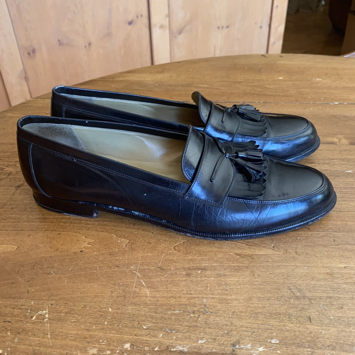 MEZLAN Made in Spain Classic Tasseled Kiltie Loafer in Black Size 10 M $325 Men main image 2