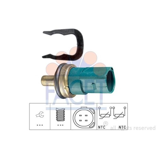 Sensore Temperatura Refrigerante Facet 7.3258 Made In Italy - Oe Equivalent per