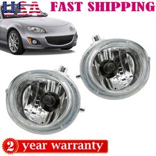 For Mazda 3 6 5 Mx-5 Miata Cx-7 Pair Front Bumper Fog Light Lamps Lh Rh W Bulbs