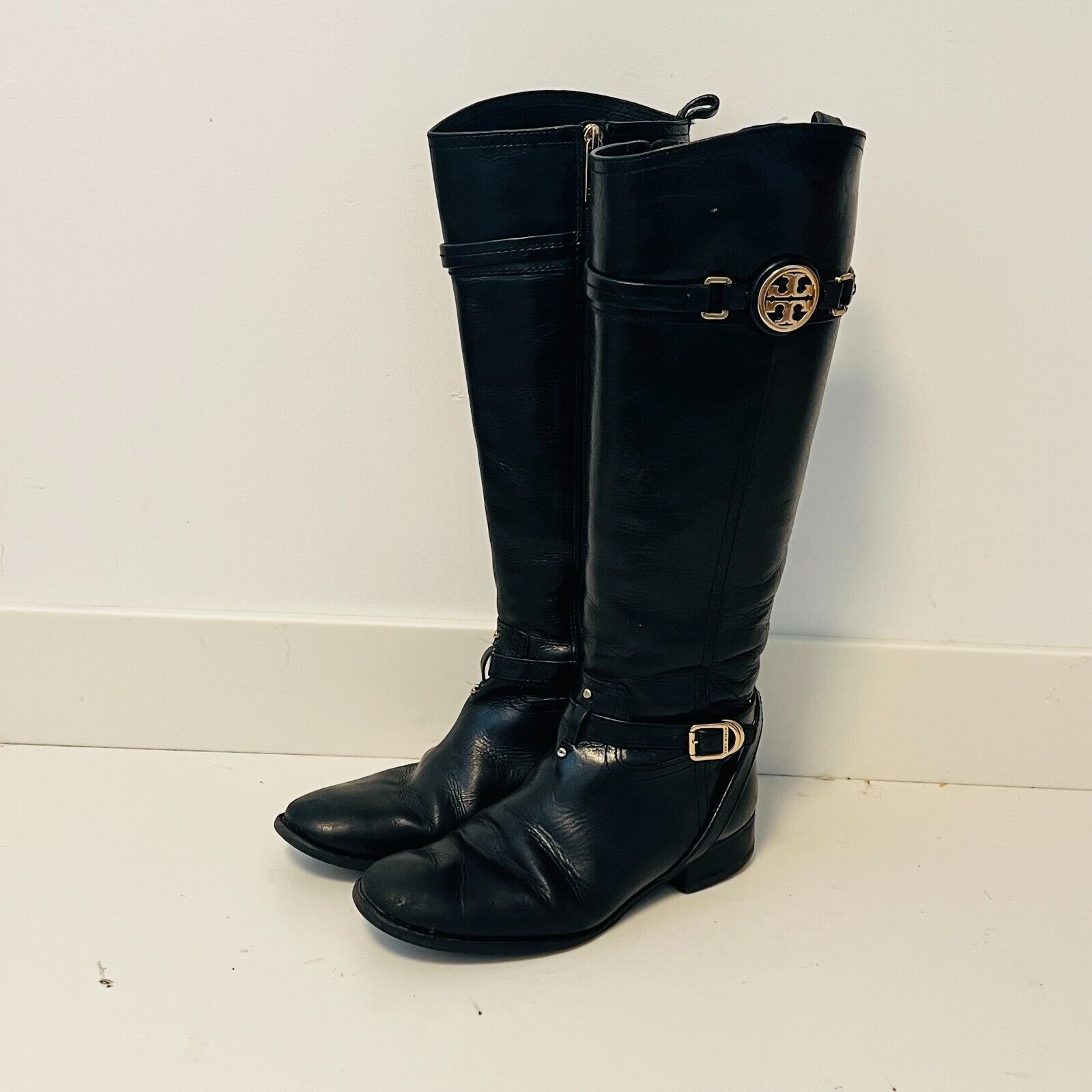 Tory Burch Boots Womens 8 Black Leather Knee High… - image 4