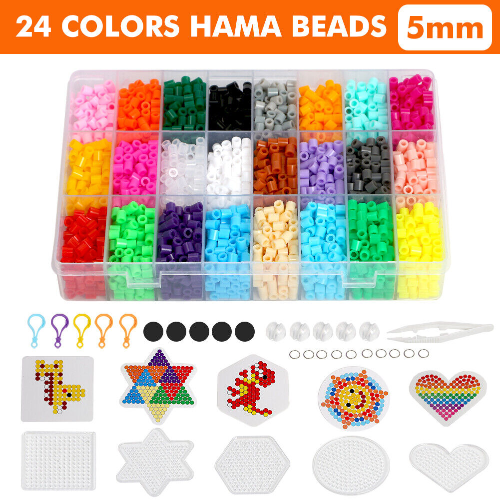 5mm For Perler/Hama Beads Kit Kids Fun DIY Craft 24/36 Colours Set Gift  Toys Kit