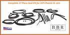 17 Piece Master Seal Kit for Mercedes all W107 380SL 450SL 560SL DOORS/TRUNK/TOP