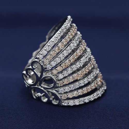 Umwerfend Cubic Zirkonia Nine Line Riesiges Hochzeit Damen Ring Variant Color - Bild 84 von 129