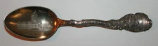 Vintage Shepard Mfg Co Topeka Kansas Sterling Silver 5 1/2" Souvenir Spoon