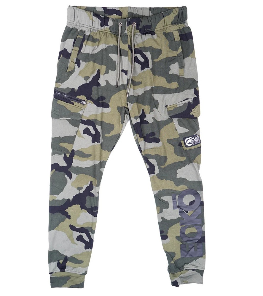 Ecko Unltd Mens Fleece Jogger Pants Olive Combat Camo Elastic Waist EO12G643T