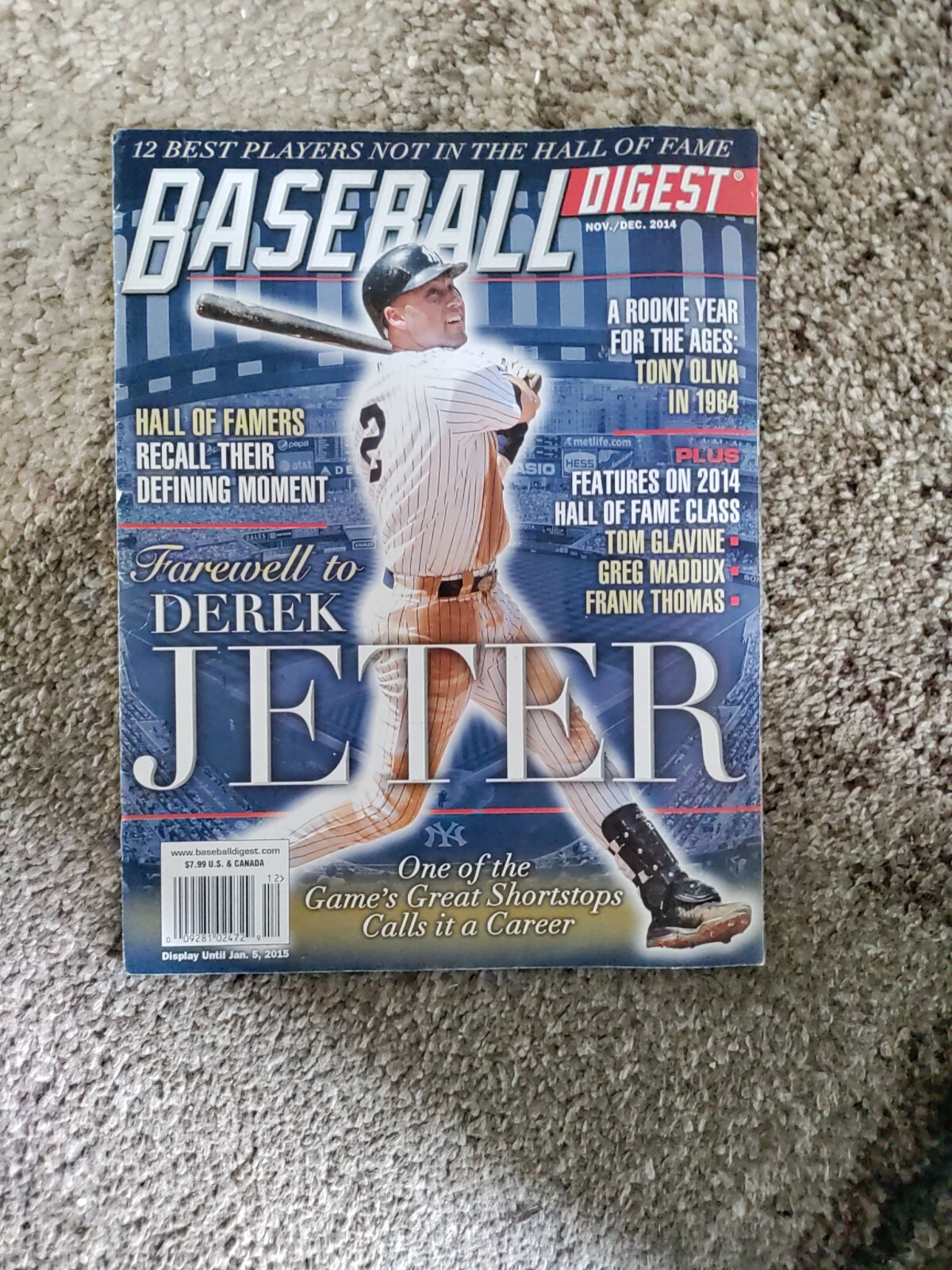 Baseball Digest Dec 2014,Farewell to Derek Jeter .No label | eBay