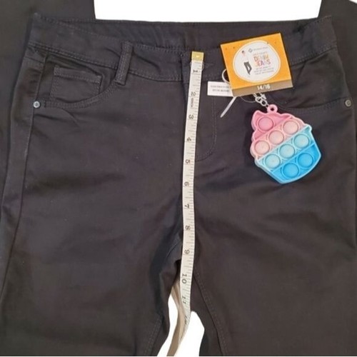Member's Mark Denim Jeans Girls 14/16 Black Mid Rise Skinny Stretch Bonus Pop it - Picture 5 of 11