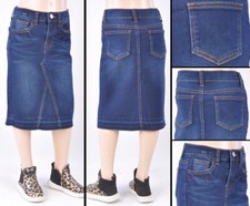 New Little Girls calf Skirt basic 5pockets style dark wash size 4/6 RK-77103