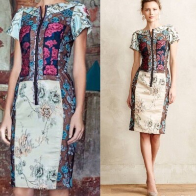 Byron Lars Beguile anthropologie Pieced Brocade dress