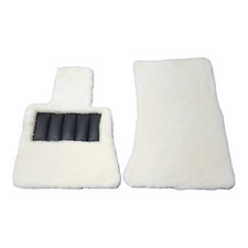 Original Wei&szlig; Schafsfell Auto Matten Mercedes Benz R232 Maybach SL680 AMG SL63