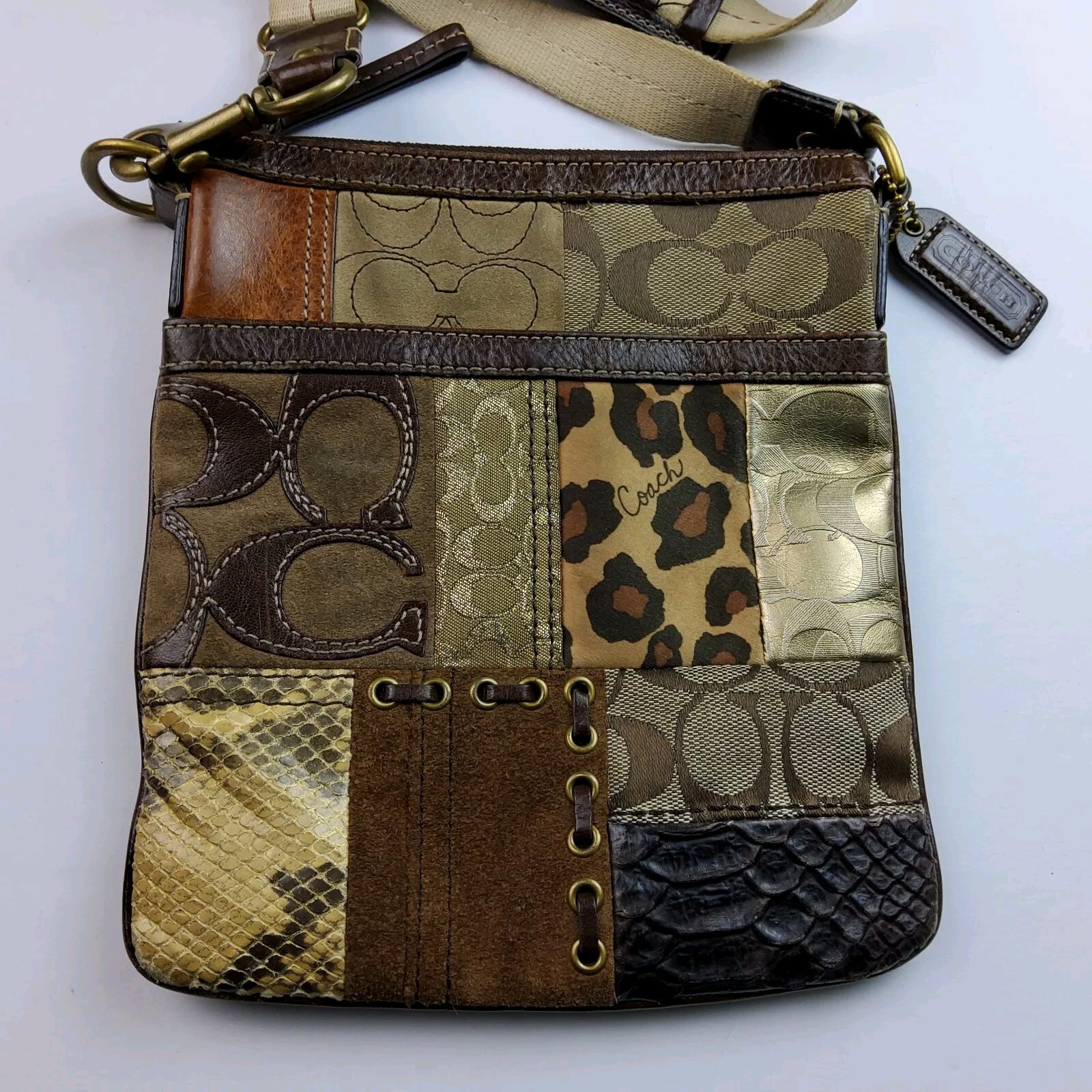 Coach Patchwork 40915 Crossbody Swingpack Shoulde… - image 2